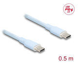 DeLOCK 81233 USB-kabel USB 2.0 0,5 m USB C 0,48 Gbit/sek. 60 W Blå