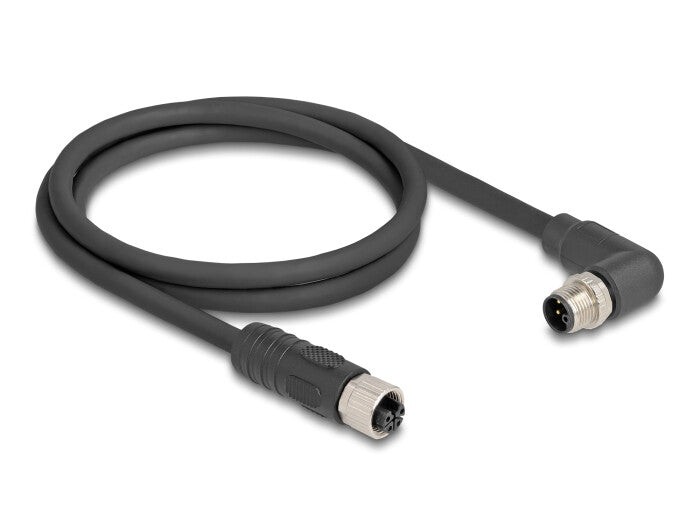 DeLOCK 80528 sensor- & aktuatorkabel 1 m RST M12 Sort