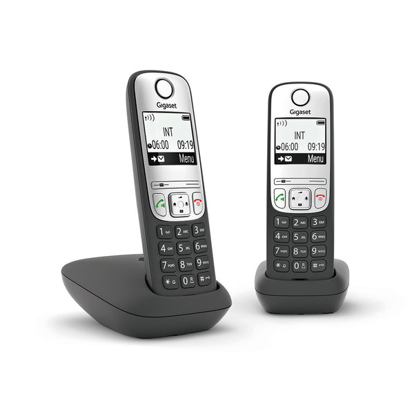 Gigaset A690 Duo Analog telefon Nummervisning Sort, Sølv