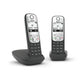 Gigaset A690A Duo Analog/DECT-telefon Nummervisning Sort