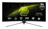 MSI MAG 345CQR computerskærm 86,4 cm (34") 3440 x 1440 pixel UltraWide Dual Quad HD Sort