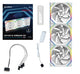 Lian Li UNI FAN SL Wireless 120 Reverse Blade Computerkabinet Ventilator 12 cm Hvid 3 stk