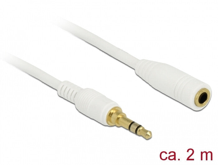 DeLOCK 85579 lydkabel 2 m 3.5mm Hvid