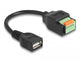DeLOCK 66062 USB-kabel USB 2.0 0,15 m USB A 5-pin terminal block Sort