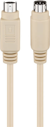 Goobay 50557 PS/2-kabel 5 m 6-p Mini-DIN Beige