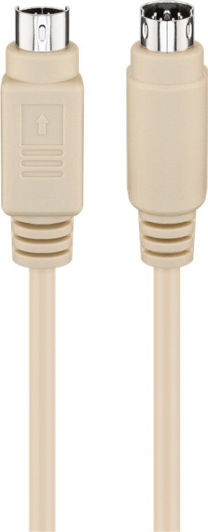 Goobay 50557 PS/2-kabel 5 m 6-p Mini-DIN Beige