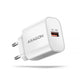 Axagon ACU-QC18W oplader til mobil enhed Mobiltelefon, Smartphone, SmartWatch, Tablet, Universel Hvid Vekselstrøm Hurtig opladning Indendørs