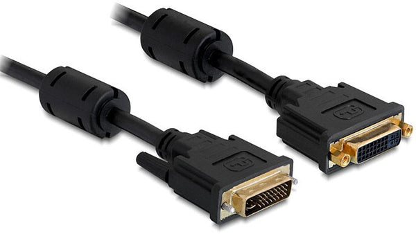 DeLOCK 3m DVI-I DVI kabel Sort