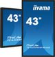 iiyama TF4339AS-B1AG computerskærm 108 cm (42.5") 3840 x 2160 pixel 4K Ultra HD LED Berøringsskærm Sort