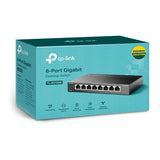 TP-Link TL-SG108S(UN) netværksswitch Ikke administreret Gigabit Ethernet (10/100/1000) Desktop Sort