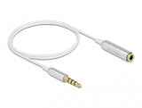 DeLOCK 66072 lydkabel 0,5 m 3.5mm Sølv, Hvid