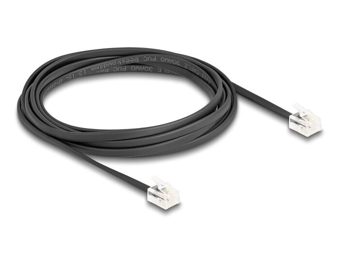 DeLOCK 90619 telefonkabel 3 m Sort