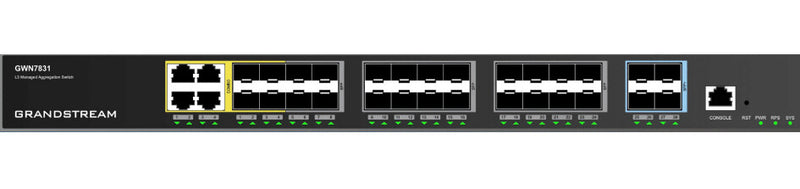 Grandstream Networks GWN7831 netværksswitch Administreret L3 Gigabit Ethernet (10/100/1000) Grå