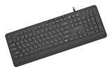 Gembird KB-MCH-05-CYRL tastatur Universel USB QWERTY US International, Ukrainsk, Russisk Sort
