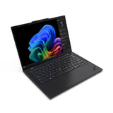 Lenovo ThinkPad T14s Gen 6 (Snapdragon) Copilot+ PC X1E-78-100 Laptop 35,6 cm (14") WUXGA 32 GB LPDDR5x-SDRAM 1 TB SSD Wi-Fi 7 (802.11be) Windows 11 Pro Tysk Sort