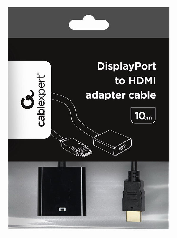 Gembird A-DPM-HDMIF-002 videokabel adapter 0,1 m DisplayPort HDMI Type A (Standard) Sort