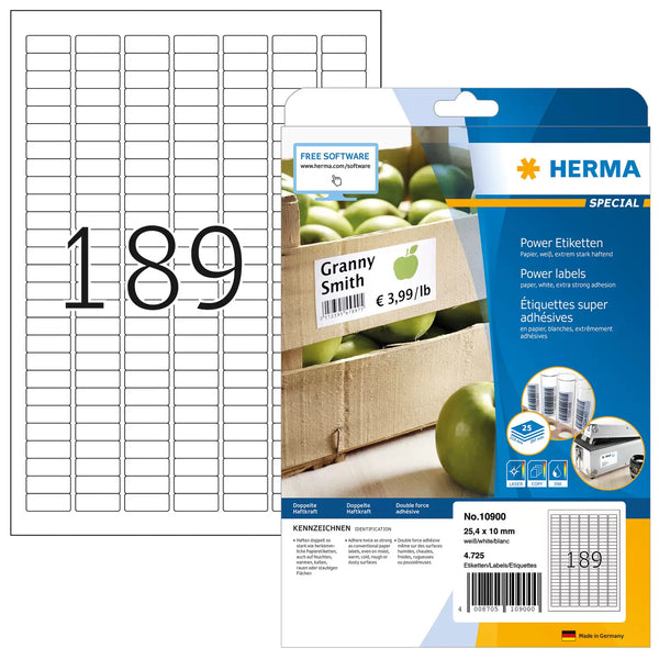 HERMA 10900 print etiket Hvid Selvklæbende printeretiket