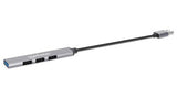 Manhattan 168427 interface hub USB 3.2 Gen 1 (3.1 Gen 1) Type-A 5000 Mbit/s Grå