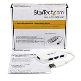 StarTech.com ST4300MINU3W interface hub USB 3.2 Gen 1 (3.1 Gen 1) Type-A 5000 Mbit/s Hvid