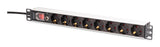 Digitus DN-95436 strømforsyningsenhed (PDU) 8 AC stikkontakt(er) 1U Sort, Sølv