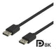 Deltaco DisplayPort kabel, 1m, 8K, DP 1.4, DSC 1.2, sort