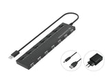 Conceptronic HUBBIES08BP interface hub USB 2.0 480 Mbit/s Sort