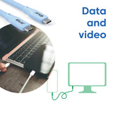 CLUB3D CAC-3003 USB-kabel USB4 Gen 2x2 2 m USB C 20 Gbit/sek. 240 W Blå
