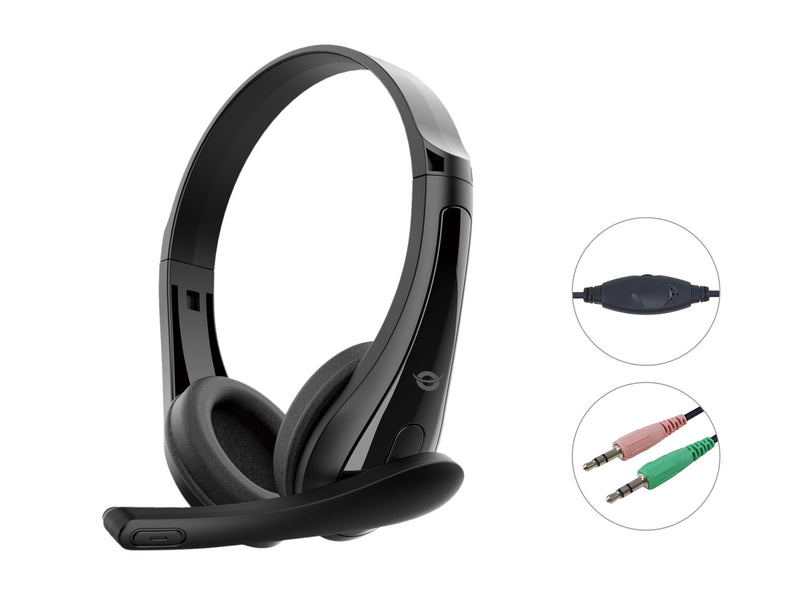 Conceptronic POLONA06B3T hovedtelefoner/headset Ledningsført Opkald/musik Sort