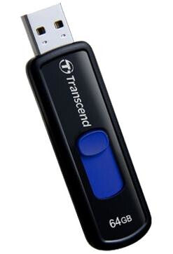 Transcend JetFlash elite JetFlash 760, 64GB USB-nøgle USB Type-A 3.2 Gen 1 (3.1 Gen 1) Sort, Blå