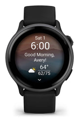 Garmin vívoactive 6 3,05 cm (1.2") AMOLED 42 mm Digital 390 x 390 pixel Berøringsskærm Sort Wi-Fi GPS (satellit)