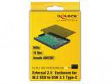 DeLOCK 42609 drevkabinet SSD kabinet Sort M.2