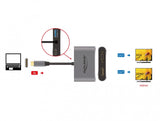 DeLOCK 64074 dockingstation USB 3.2 Gen 1 (3.1 Gen 1) Type-C Grå