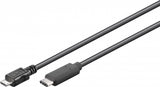 Goobay 67993 USB-kabel USB 2.0 1 m Micro-USB B USB C 0,48 Gbit/sek. Sort