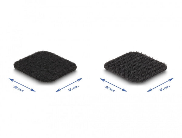 DeLOCK 19108 velcro lynlås Nylon, Polyester Sort 1 stk