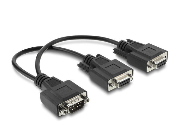 DeLOCK 67444 serielkabel Sort 0,25 m DB-9 2 x DB-9