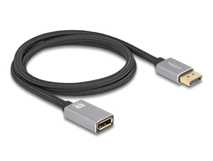 DeLOCK 81079 DisplayPort kabel 1 m Sort, Grå