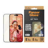 PanzerGlass ® EyeCARE™ Skærmbeskyttelse iPhone 15 | Ultra-Wide Fit m. EasyAligner