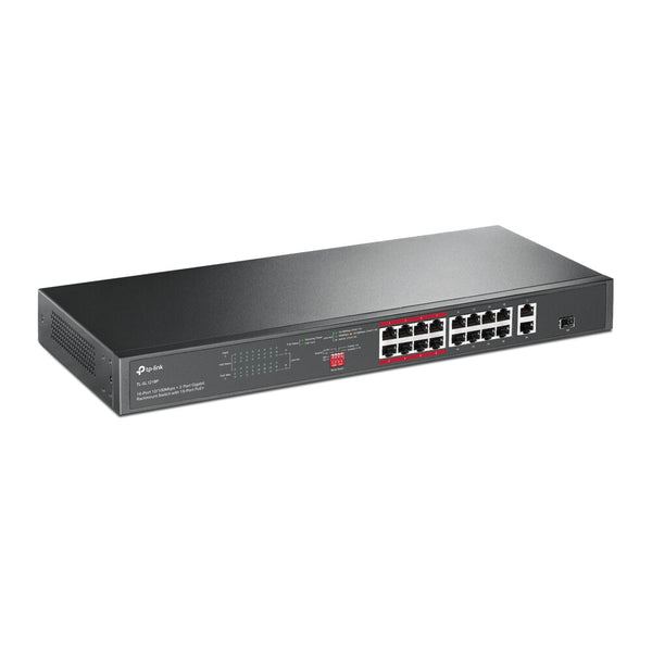 TP-Link TL-SL1218P netværksswitch Ikke administreret Gigabit Ethernet (10/100/1000) Strøm over Ethernet (PoE) 1U Sort