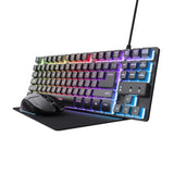 Trust GXT 794 tastatur Mus inkluderet Spil USB QWERTZ Tysk Sort