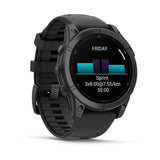 Garmin Fenix E 3,3 cm (1.3") AMOLED 47 mm Digital 416 x 416 pixel Berøringsskærm Sort Wi-Fi GPS (satellit)