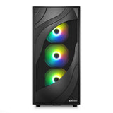 Sharkoon REBEL C80M RGB Midi Tower Sort