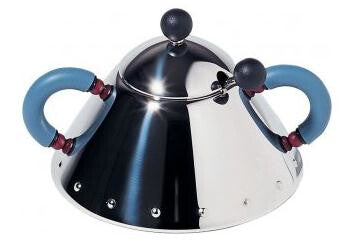 Alessi 9097 Sukkerskål Blå, Rustfrit stål Rustfrit stål