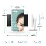 BenQ GW2790QT computerskærm 68,6 cm (27") 2560 x 1440 pixel Quad HD LED Hvid