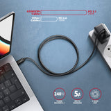 Axagon BUCM4X-CM10AB USB-kabel USB4 Gen 3x2 1 m USB C 40 Gbit/sek. 240 W Sort