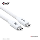 CLUB3D CAC-1572 USB-kabel USB4 Gen 2x2 1,2 m USB C 80 Gbit/sek. 240 W Hvid
