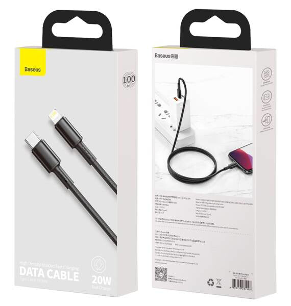 Baseus CATLGD-01 Lightning kabel 1 m Sort