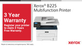 Xerox B225, A4, 34 ppm trådløs dupleks kopi/print/scan PS3 PCL5e/6, ADF, 2 magasiner, i alt 251 ark