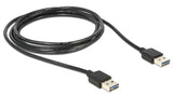 DeLOCK 1m USB 2.0 A USB-kabel USB A 0,48 Gbit/sek. Sort