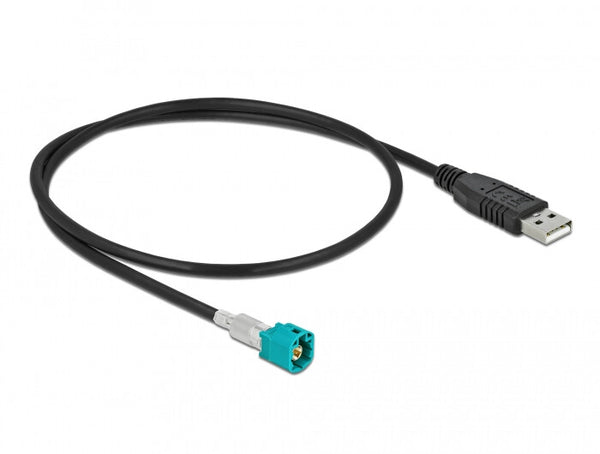 DeLOCK 90489 koaxial kabel 0,5 m HSD Z USB 2.0 Type-A Sort