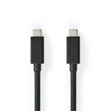 Nedis CCGB64020BK10 USB-kabel USB 3.2 Gen 2 (3.1 Gen 2) 1 m USB C 20 Gbit/sek. 100 W Sort
